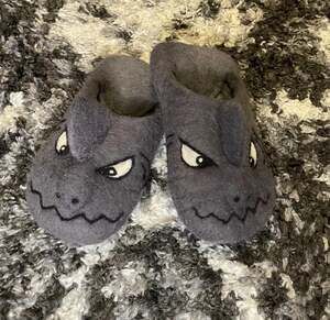 Handmade Felted Wool Grey Shark Slippers